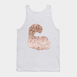 Sparkling rose gold Cheshire Cat Tank Top